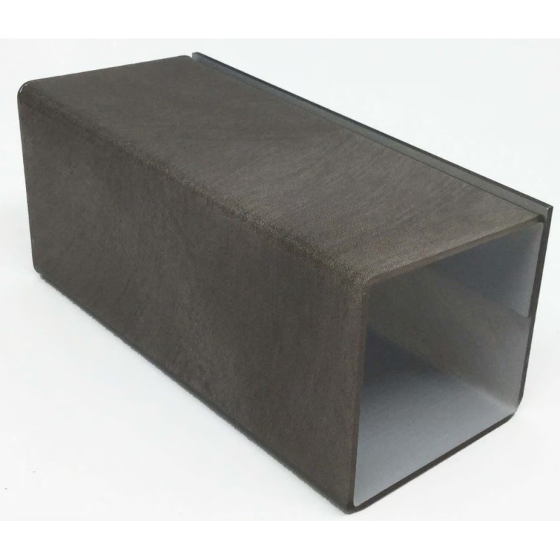 SUPPORT plexi 120x50x50 mm Acier brossé (lot de 3)