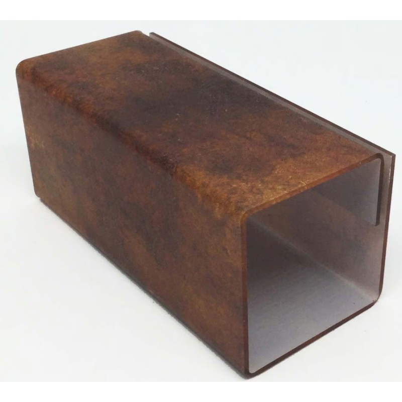 SUPPORT plexi 120x50x50 mm Tôle rouillée (lot de 3)