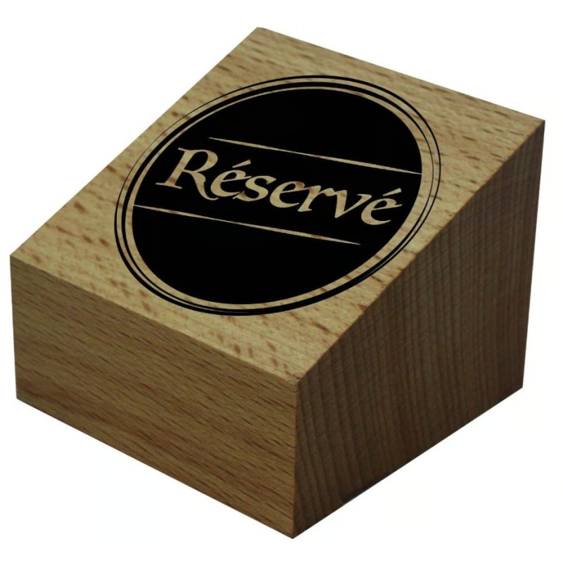 CUBES bois naturel Preho 55x55 mm Réservé (lot de 10)