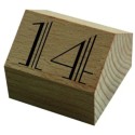 CUBES bois naturel Casa 55x55 mm n°1 à 10 (lot de 10)