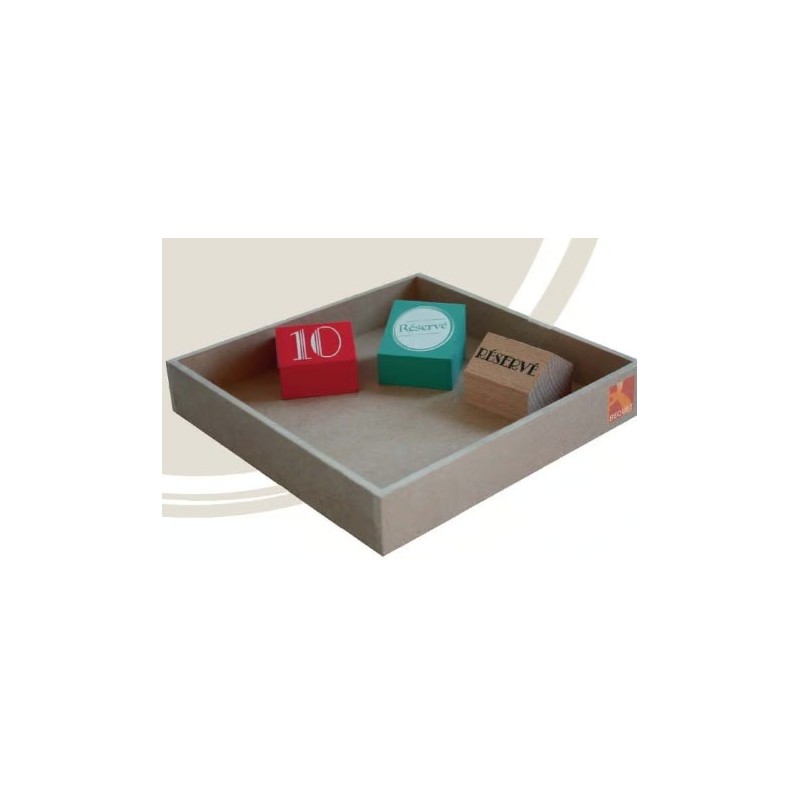 BOITE de rangement bois medium pour 10 cubes SUPPRIME