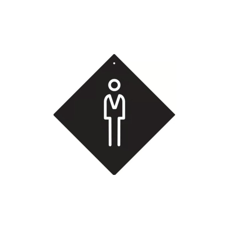 PANCARTE ventouse 160x160 mm logo Homme