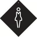 PANCARTE ventouse 160x160 mm logo Femme