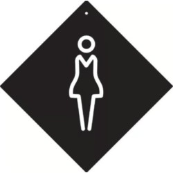 PANCARTE ventouse 160x160 mm logo Femme