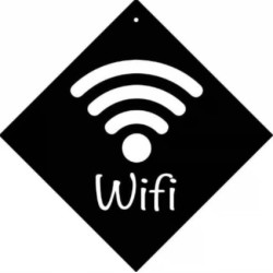 PANCARTE ventouse 160x160 mm logo Wifi