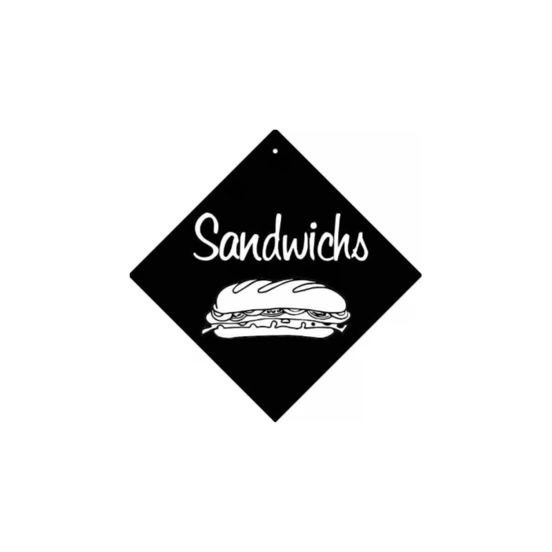 PANCARTE ventouse 160x160 mm logo Sandwich