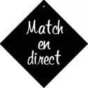 PANCARTE ventouse 160x160 mm logo Match en direct