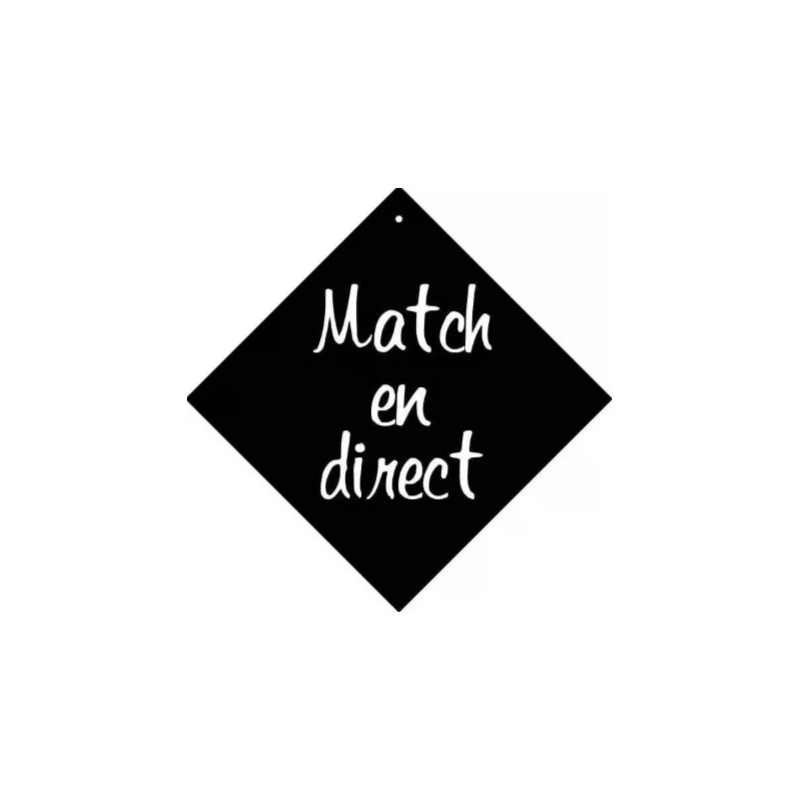PANCARTE ventouse 160x160 mm logo Match en direct