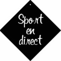 PANCARTE ventouse 160x160 mm logo Sport en direct