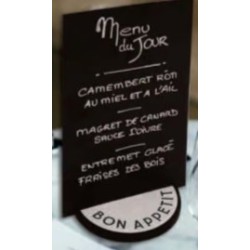 SOCLE Bock Grey "Bon appétit" Ø120 mm PVC expansé 10 mm (lot de 3)