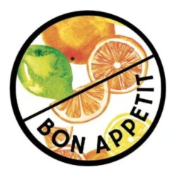 SOCLE Bock Juice "Bon appétit" Ø120 mm PVC expansé 10 mm (lot de 3)
