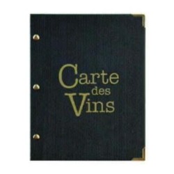 CARTE DES VINS 185x235 mm Linéa gris foncé