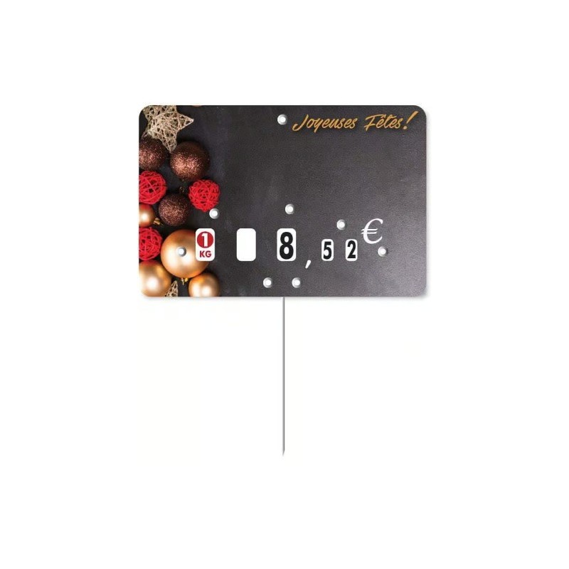 ETIQUETTE Féerie 105x70 mm neutre, à roulettes, pique inox (lot de 10