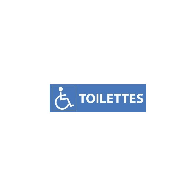 PANCARTE adhésive 170x50 mm "Toilettes PMR"