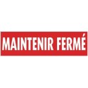 PLAQUE PVC ALU ADHÉSIVE 170x50 MM "Fermé"