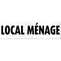 PLAQUE PVC ALU ADHÉSIVE 170x50 MM "Local ménage"