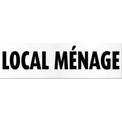 PLAQUE PVC ALU ADHÉSIVE 170x50 MM "Local ménage"