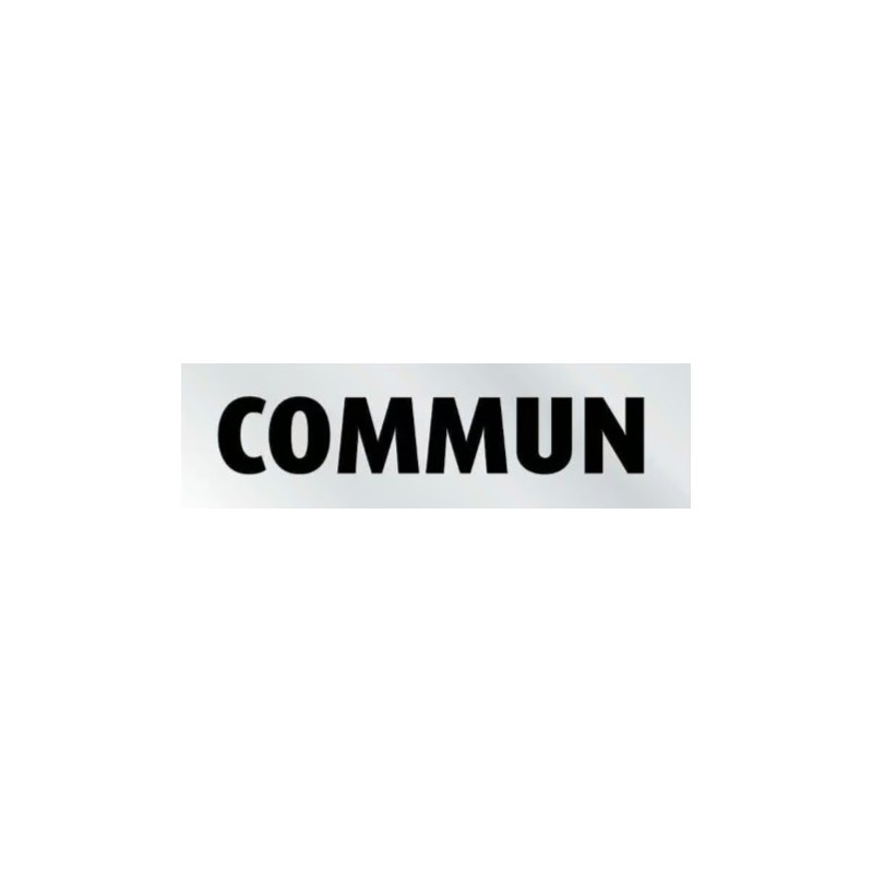 PLAQUE PVC ALU ADHÉSIVE 170x50 MM "Communs"
