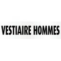 PLAQUE PVC ALU ADHÉSIVE 170x50 MM "Vestiaire Homme"