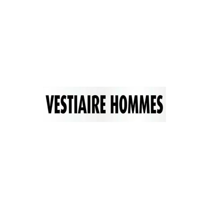 PLAQUE PVC ALU ADHÉSIVE 170x50 MM "Vestiaire Homme"