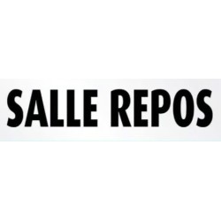 PLAQUE PVC ALU ADHÉSIVE 170x50 MM "Salle Repos"