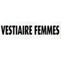 PLAQUE PVC ALU ADHÉSIVE 170x50 MM "Vestiaire Femmes"