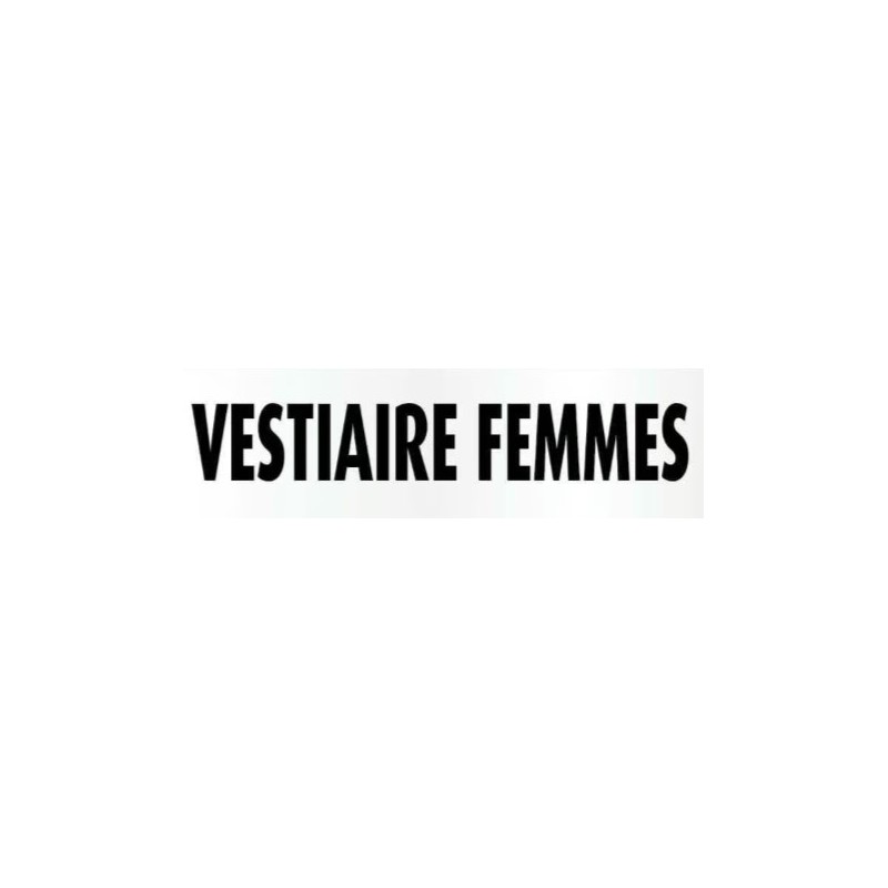 PLAQUE PVC ALU ADHÉSIVE 170x50 MM "Vestiaire Femmes"