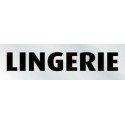 PLAQUE PVC ALU ADHÉSIVE 170x50 MM "Lingerie"