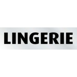 PLAQUE PVC ALU ADHÉSIVE 170x50 MM "Lingerie"