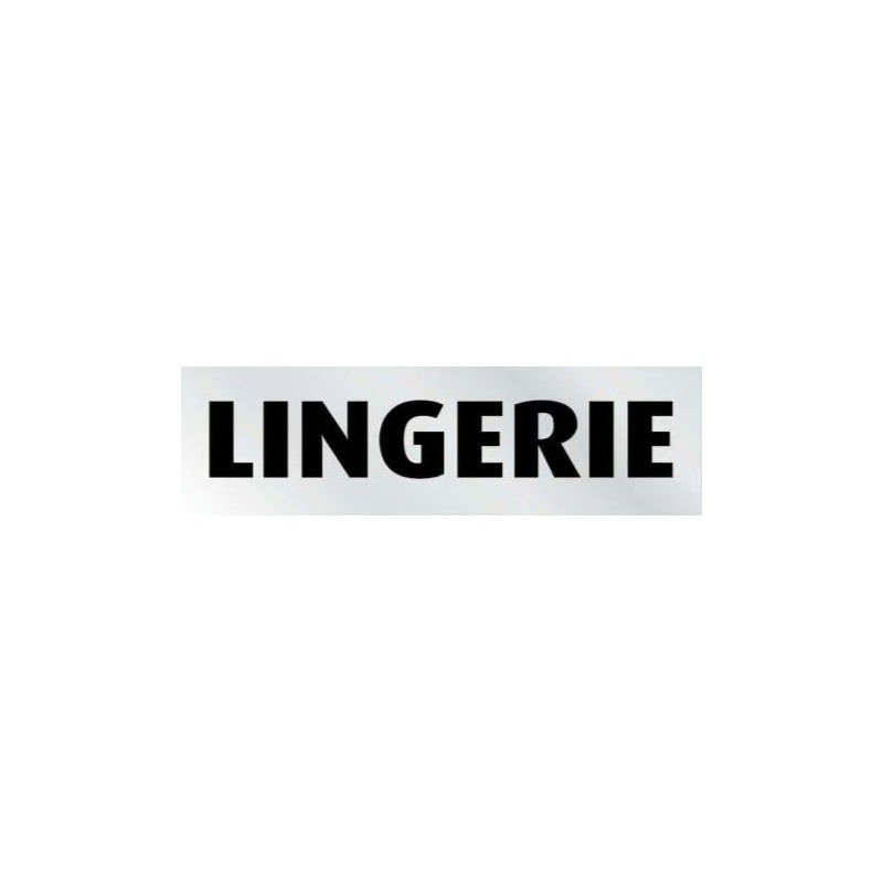 PLAQUE PVC ALU ADHÉSIVE 170x50 MM "Lingerie"