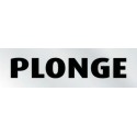 PLAQUE PVC ALU ADHÉSIVE 170x50 MM "Plonge"