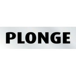 PLAQUE PVC ALU ADHÉSIVE 170x50 MM "Plonge"