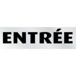 PLAQUE PVC ALU ADHÉSIVE 170x50 MM "Entrée"