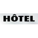PLAQUE PVC ALU ADHÉSIVE 170x50 MM "Hôtel"