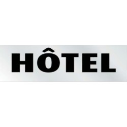 PLAQUE PVC ALU ADHÉSIVE 170x50 MM "Hôtel"