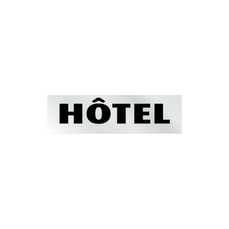 PLAQUE PVC ALU ADHÉSIVE 170x50 MM "Hôtel"