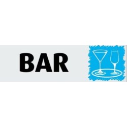 PLAQUE PVC ALU ADHÉSIVE 170x50 MM "Bar"