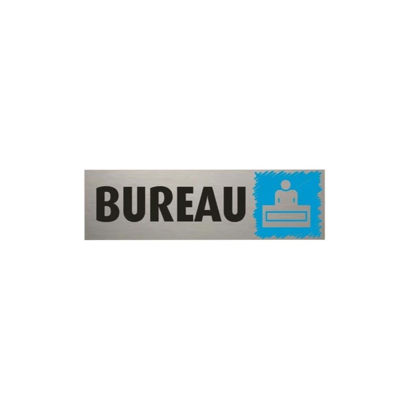 PLAQUE PVC ALU ADHÉSIVE 170x50 MM "Bureau"