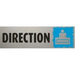 PLAQUE PVC ALU ADHÉSIVE 170x50 MM "Direction"
