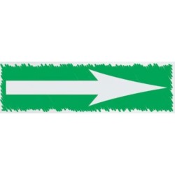 PLAQUE PVC ALU ADHÉSIVE 170x50 MM "Flèche"