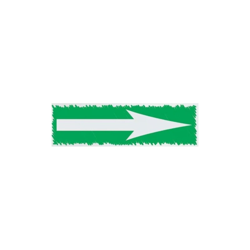 PLAQUE PVC ALU ADHÉSIVE 170x50 MM "Flèche"