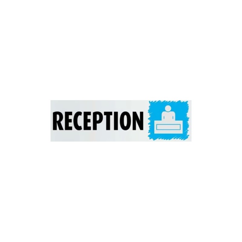 PLAQUE PVC ALU ADHÉSIVE 170x50 MM "Réception"