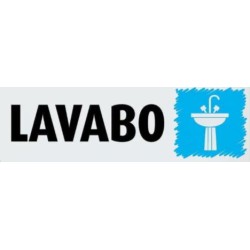 PLAQUE PVC ALU ADHÉSIVE 170x50 MM "Lavabo"