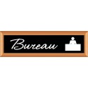 PLAQUE TERRA FAUX CADRE BOIS 170x50 MM "Bureau"