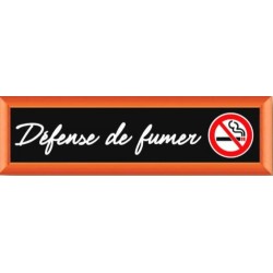 PLAQUE TERRA FAUX CADRE BOIS 170x50 MM "Défense de fumer"