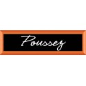 PLAQUE TERRA FAUX CADRE BOIS 170x50 MM "Poussez"