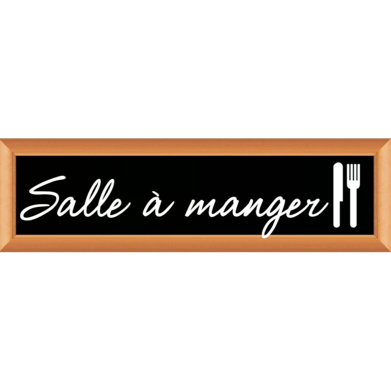 PLAQUE TERRA FAUX CADRE BOIS 170x50 MM "Salle à manger"