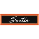 PLAQUE TERRA FAUX CADRE BOIS 170x50 MM "Sortie"