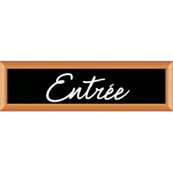 PLAQUE TERRA FAUX CADRE BOIS 170x50 MM "Entrée"