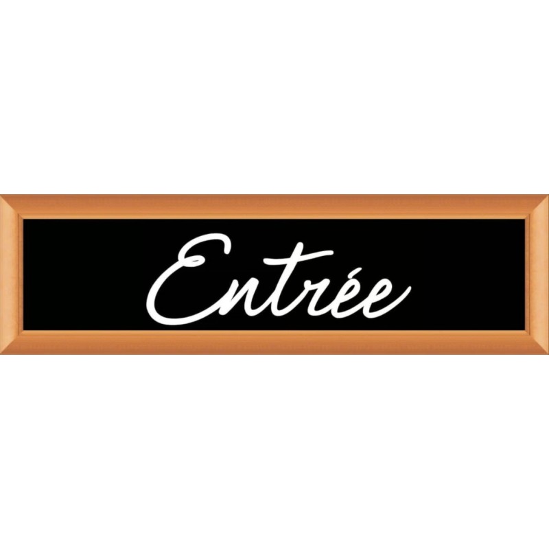 PLAQUE TERRA FAUX CADRE BOIS 170x50 MM "Entrée"
